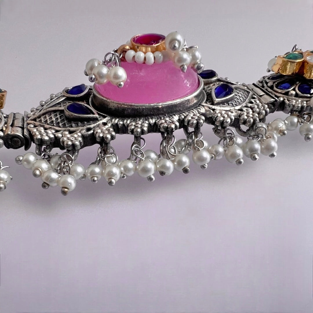 VISHUNA BIJOUX PREMIUM AND EXCLUSIVE HANDMADE CHOKER WITH EARRINGS CH150
