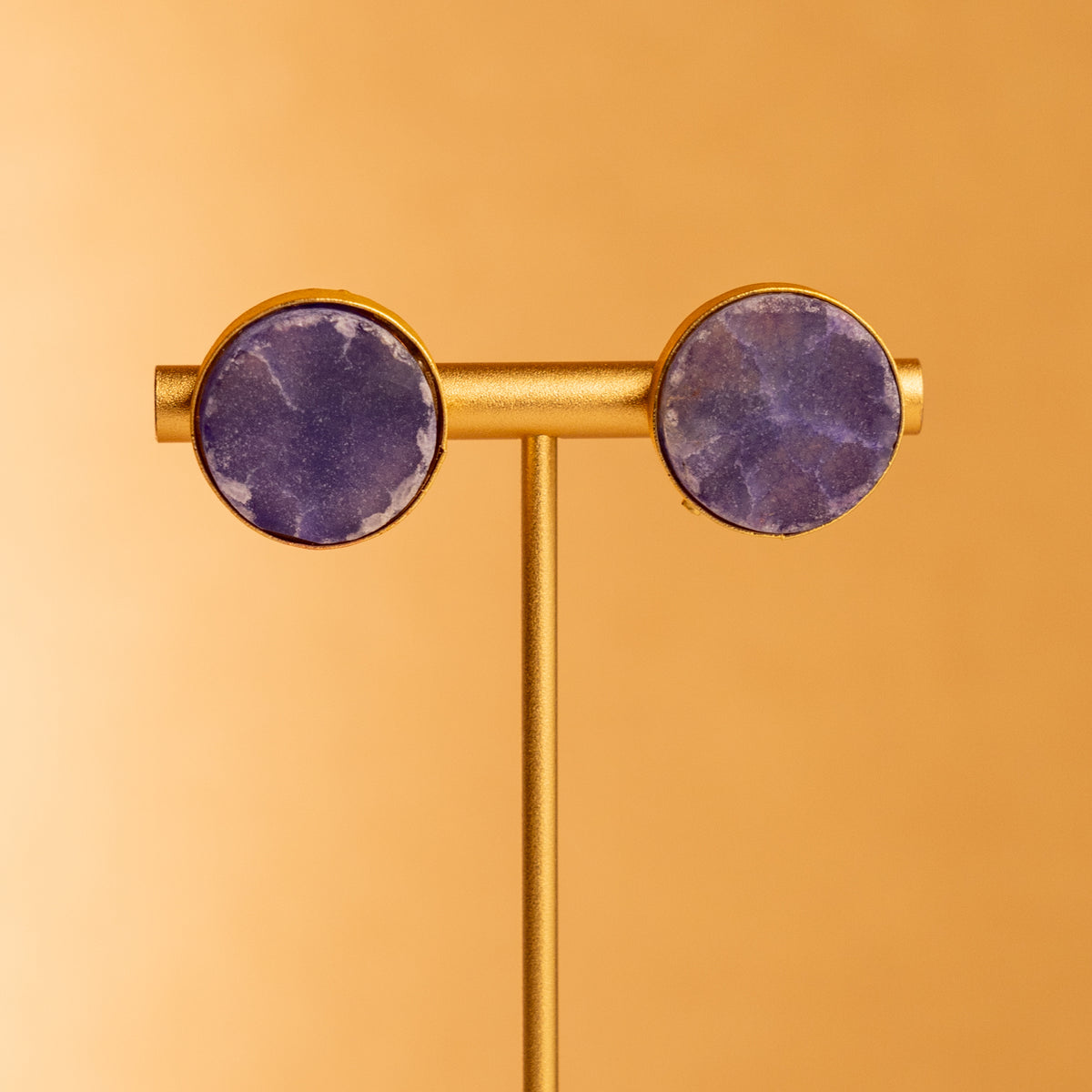 RITHA RAW STONE HANDMADE GOLD TONED RUSTIC FINISH NECKLACE NL76