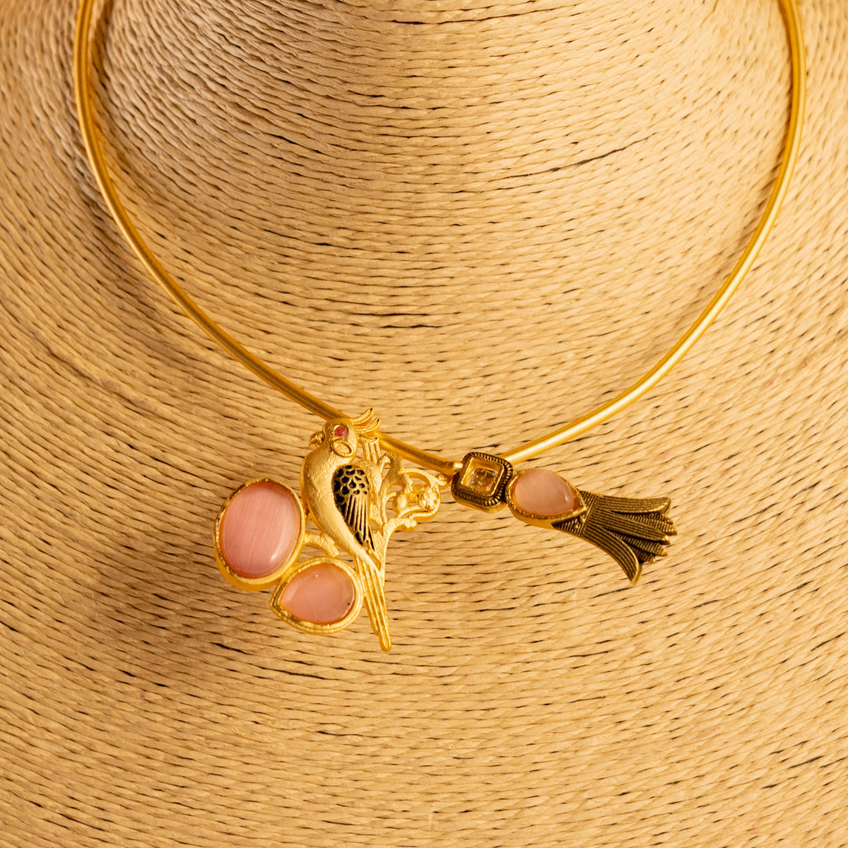 ANUHA HANDMADE HAND HAMMERED ANTIQUE NECKPIECE/NECKLACE/HASLI NL18