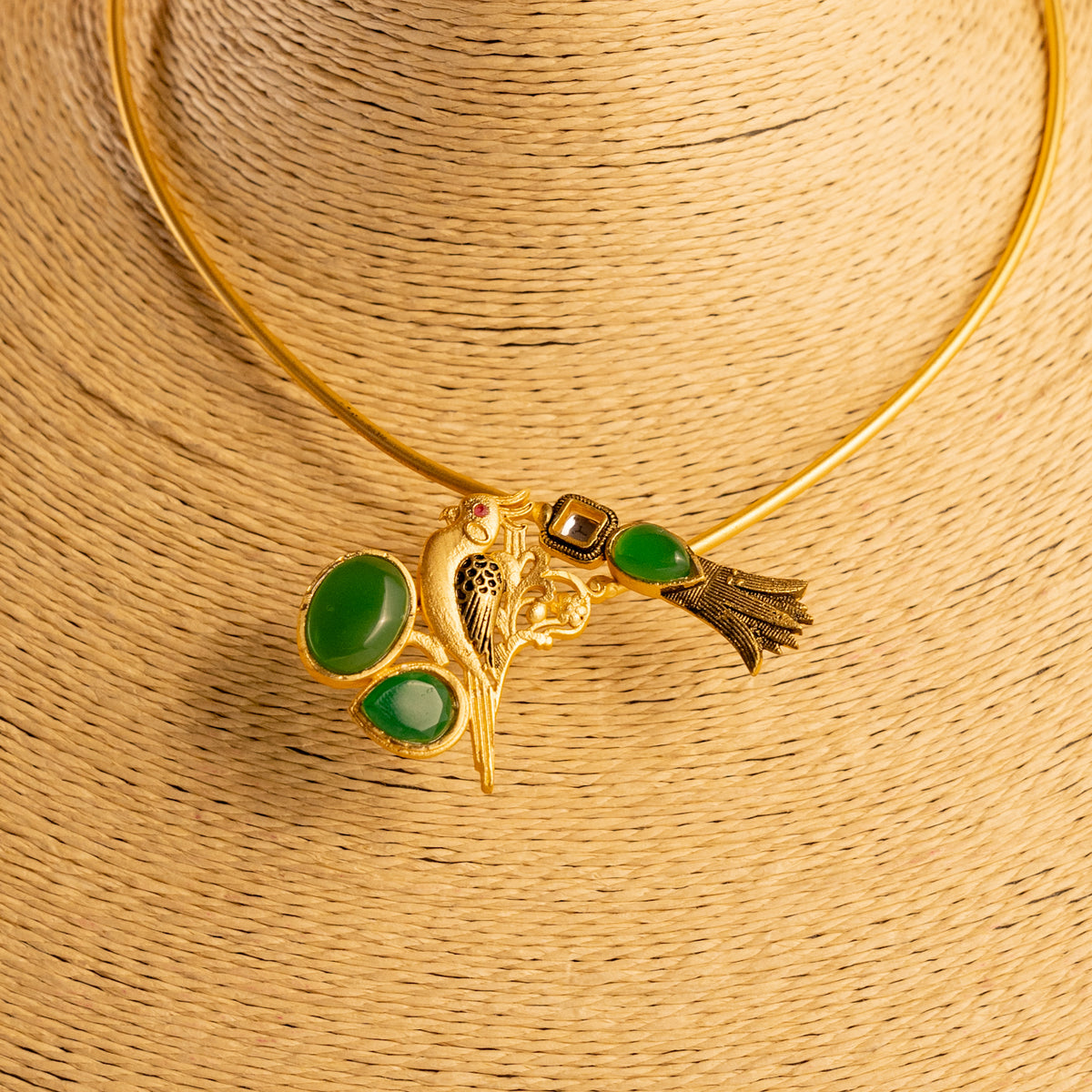 ANUHA HANDMADE HAND HAMMERED ANTIQUE NECKPIECE/NECKLACE/HASLI NL18