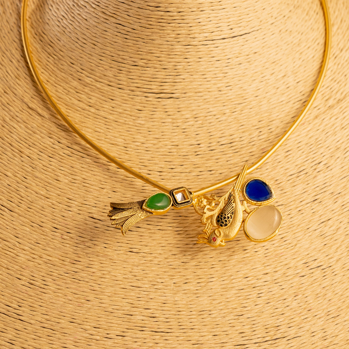 ANUHA HANDMADE HAND HAMMERED ANTIQUE NECKPIECE/NECKLACE/HASLI NL18