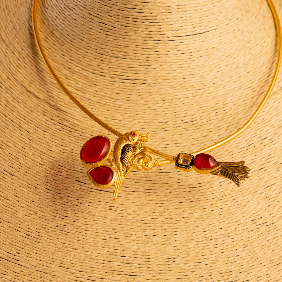 ANUHA HANDMADE HAND HAMMERED ANTIQUE NECKPIECE/NECKLACE/HASLI NL18