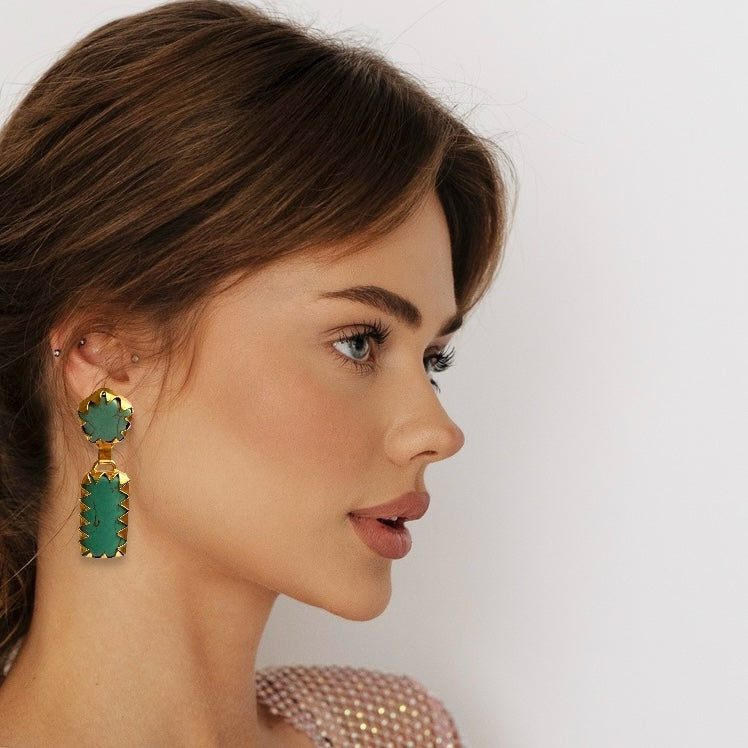 HIRANA GOLD TONED DANGLER EARRING ER624