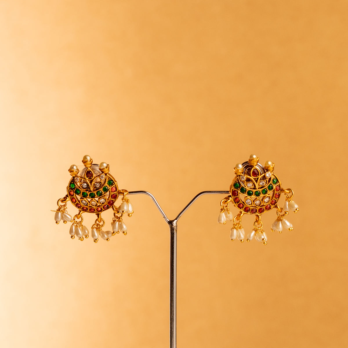 PADMA ATTIYAL GOLD TONED ANTIQUE FINISH NECKLACE WITH EARRINGS NL167