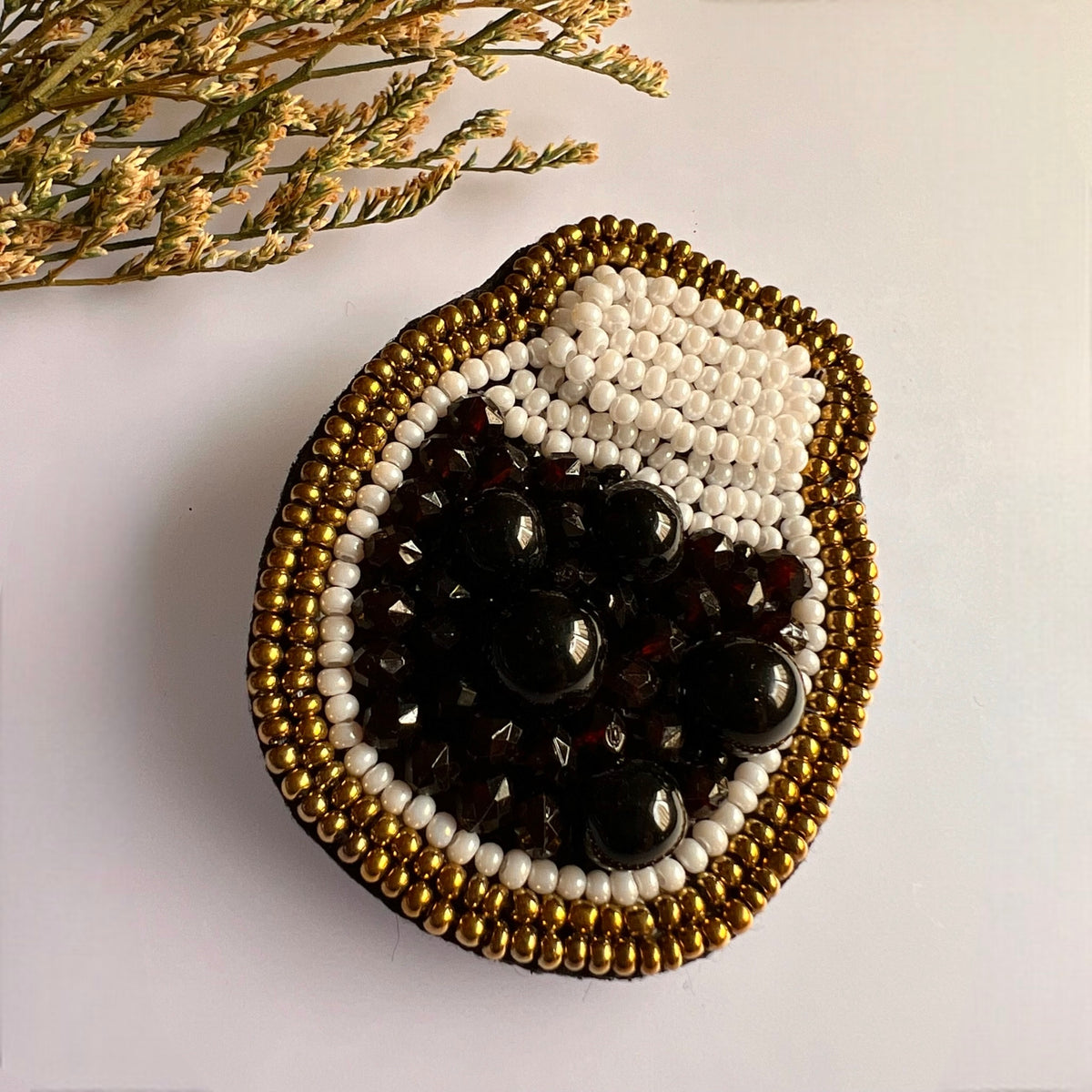 BASKET BLISS FABRIC AND BEADS HANDMADE EARRING ER598