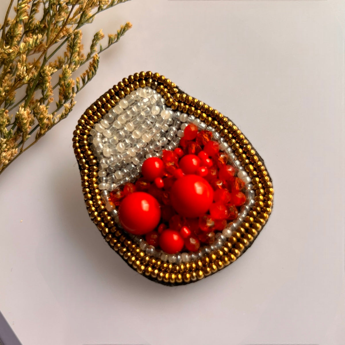 BASKET BLISS FABRIC AND BEADS HANDMADE EARRING ER598