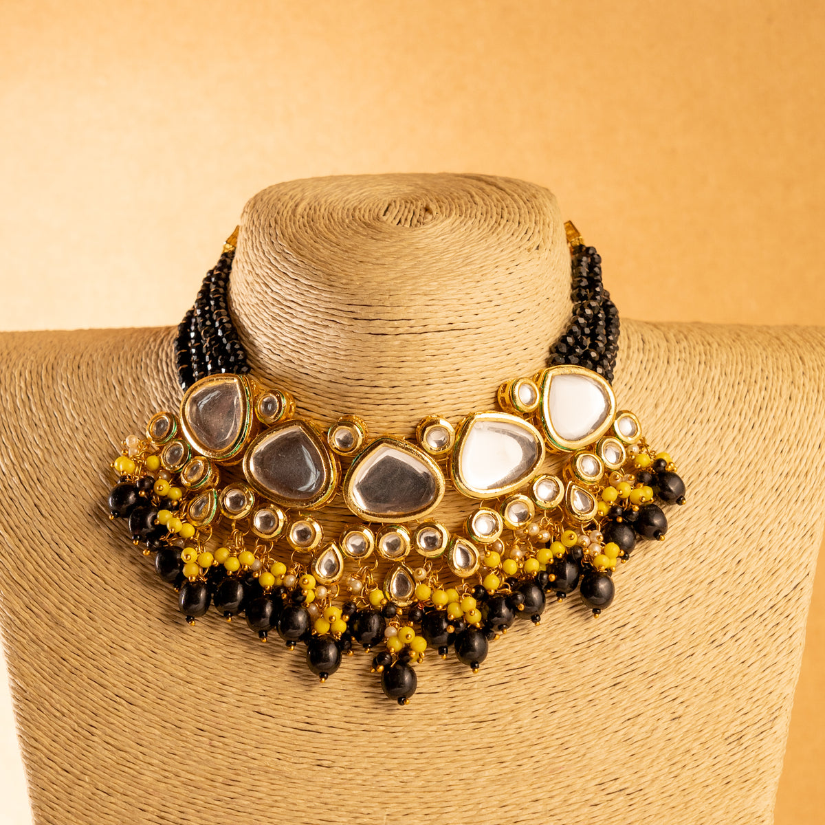 VILONA KUNDAN HANDMADE ANTIQUE NECKPIECE NECKLACE NL98