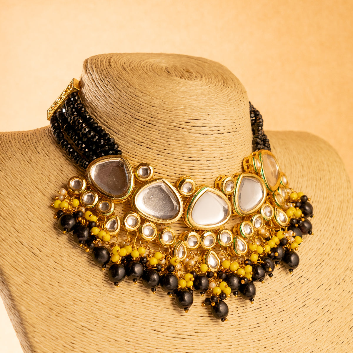 VILONA KUNDAN HANDMADE ANTIQUE NECKPIECE NECKLACE NL98