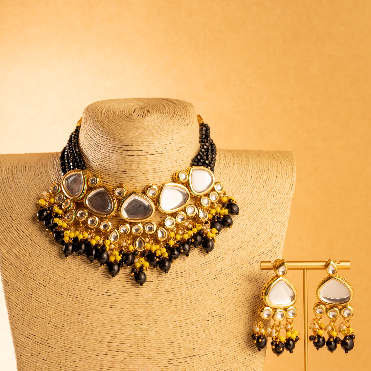 VILONA KUNDAN HANDMADE ANTIQUE NECKPIECE NECKLACE NL98