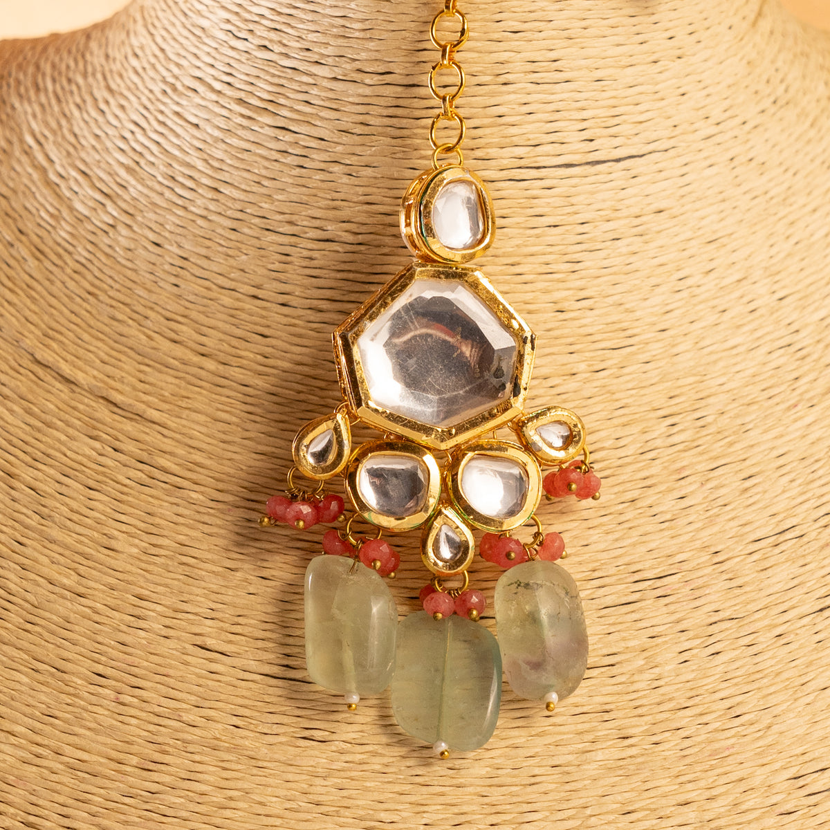 MAYHITA KUNDAN BEADED HANDMADE ANTIQUE NECKPIECE NECKLACE NL104