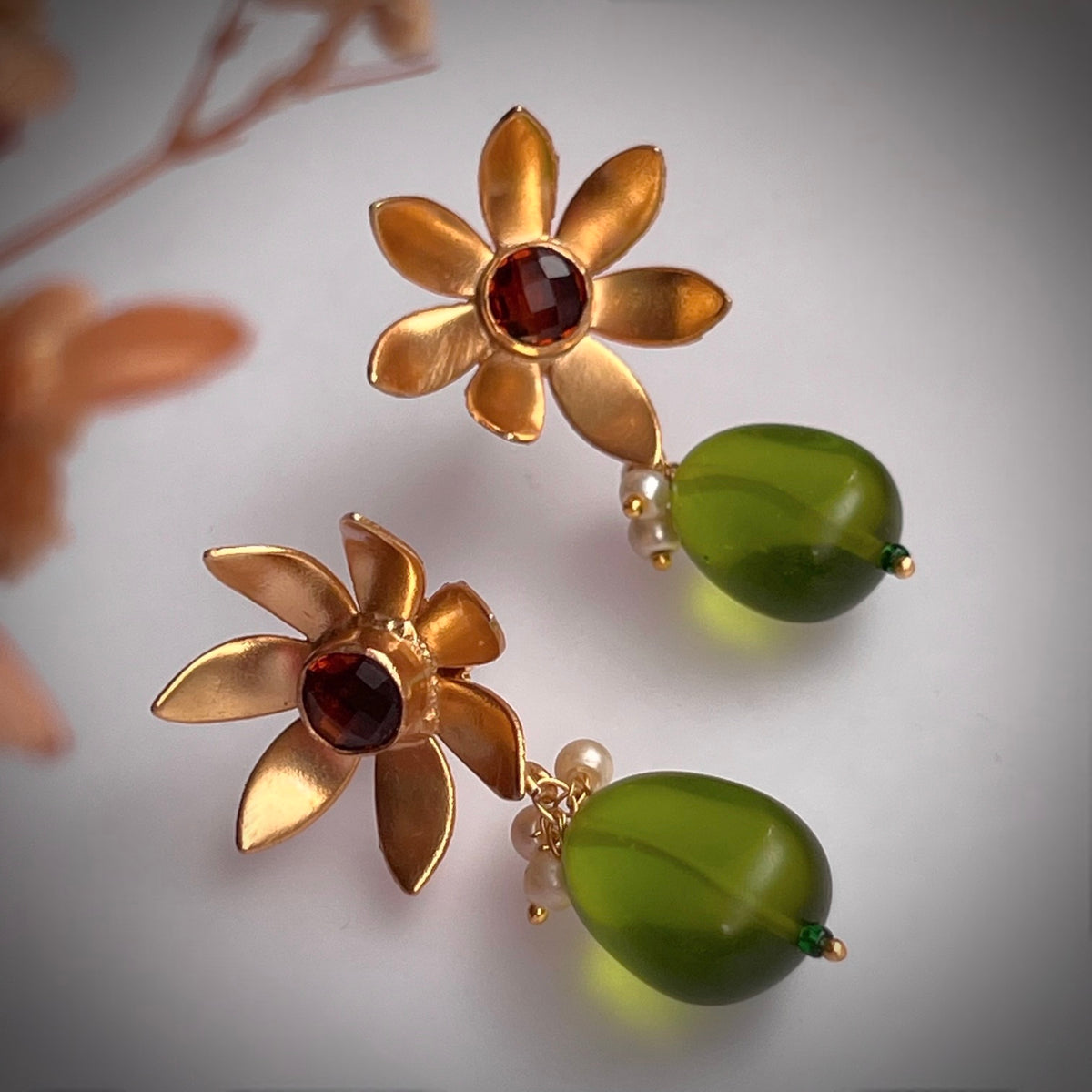 ABI GOLD TONED HANDMADE EARINGS  ER171