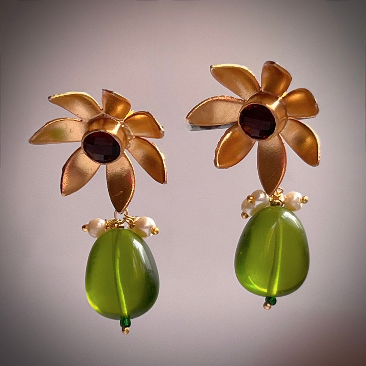 ABI GOLD TONED HANDMADE EARINGS  ER171