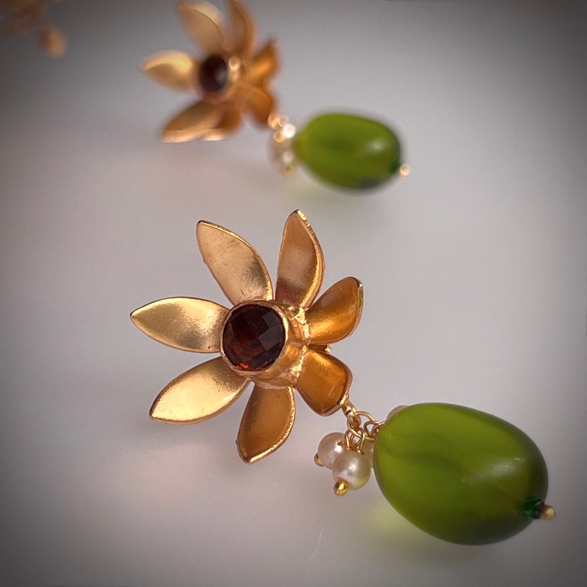 ABI GOLD TONED HANDMADE EARINGS  ER171