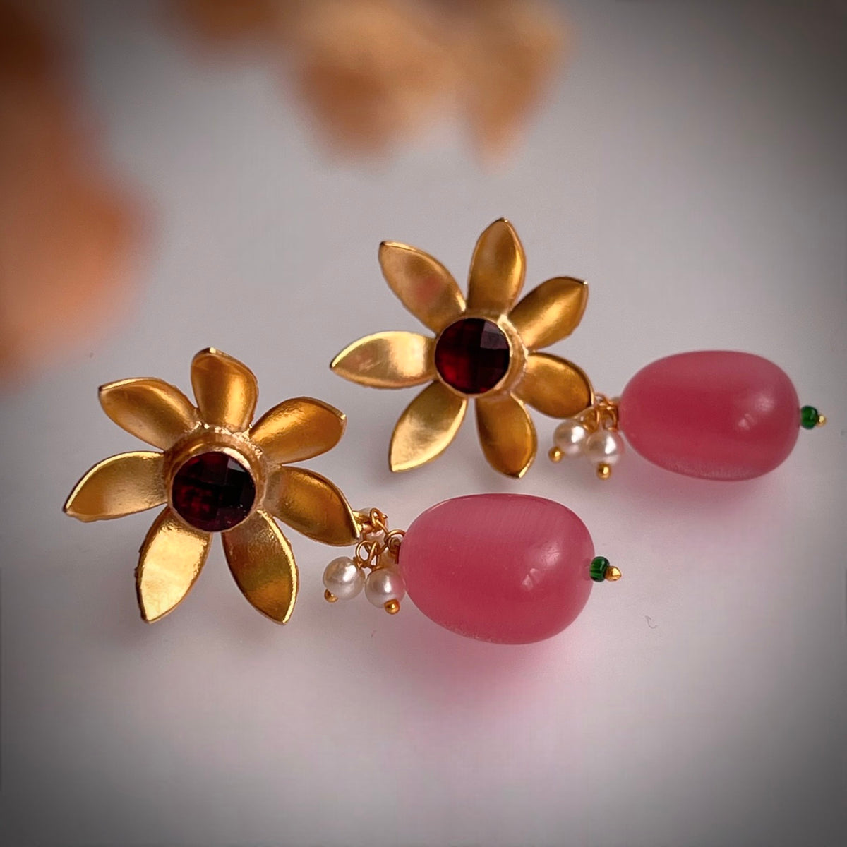 ABI GOLD TONED HANDMADE EARINGS  ER171