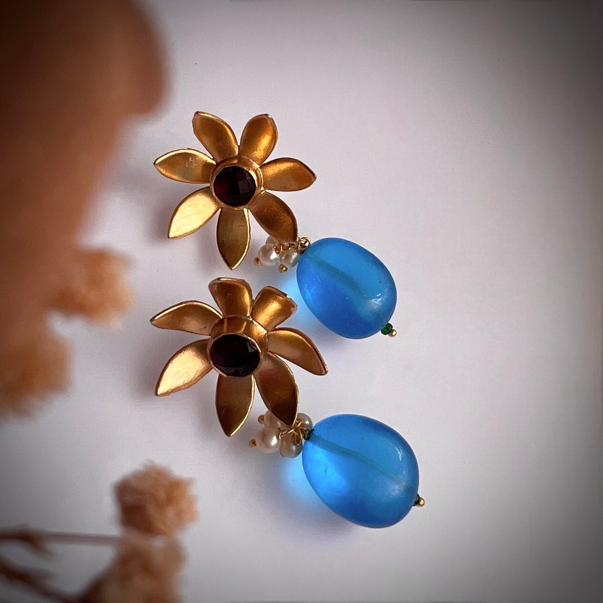 ABI GOLD TONED HANDMADE EARINGS  ER171