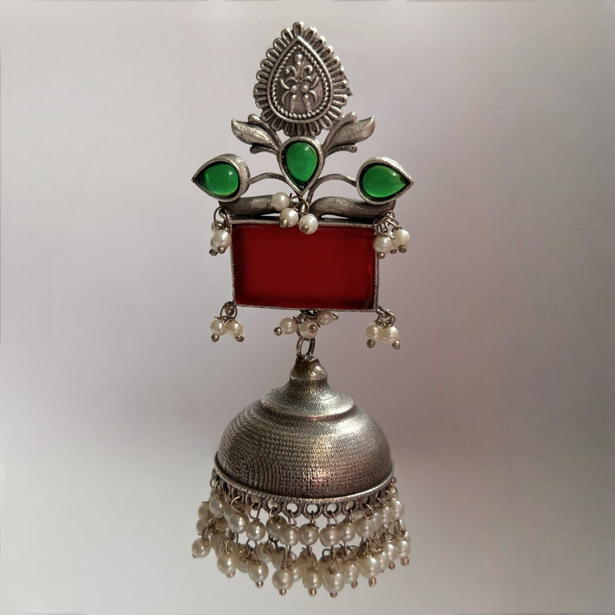 JONIDA  HANDMADE PREMIUM RAW STONES EARRINGS/JHUMKAS ER261