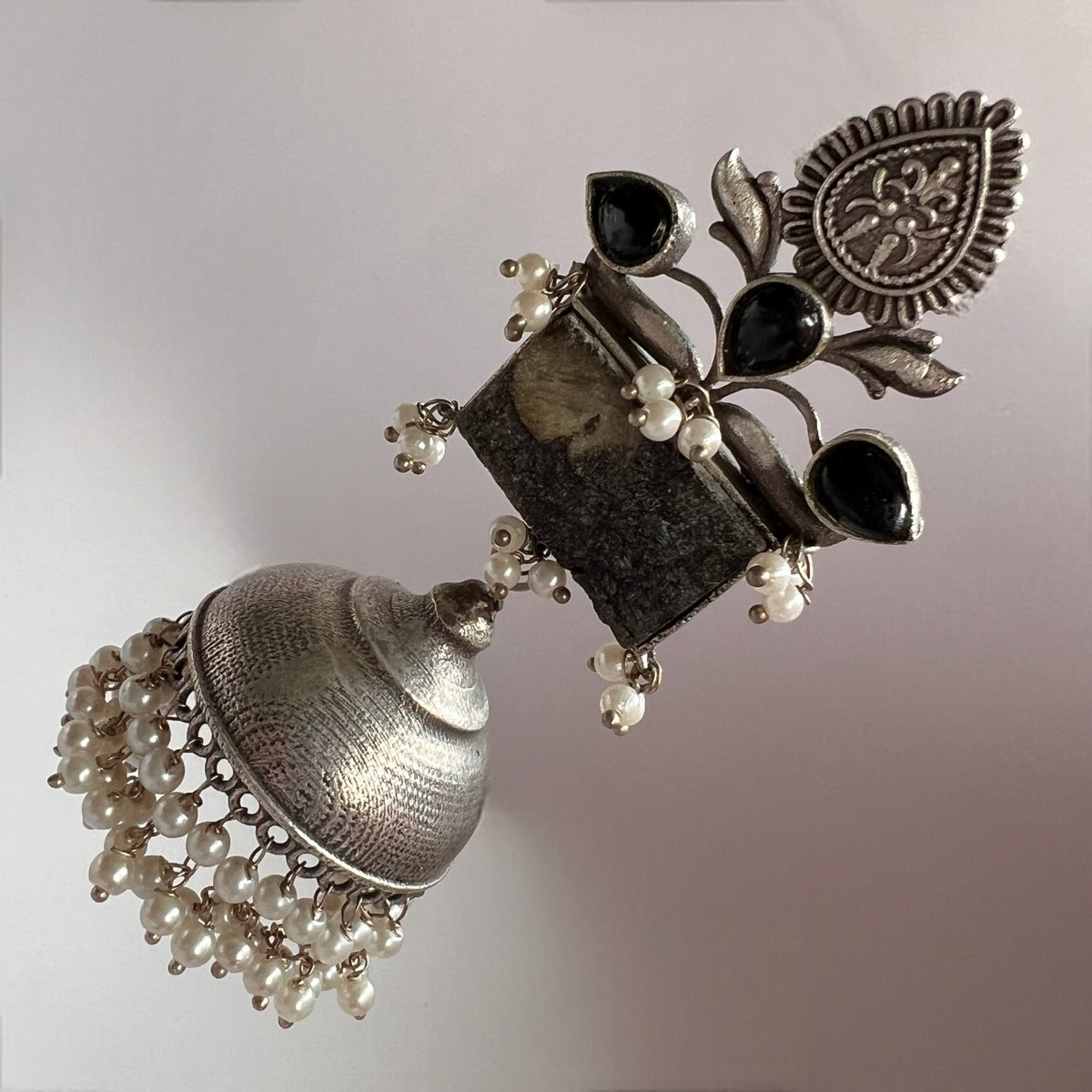 JONIDA  HANDMADE PREMIUM RAW STONES EARRINGS/JHUMKAS ER261