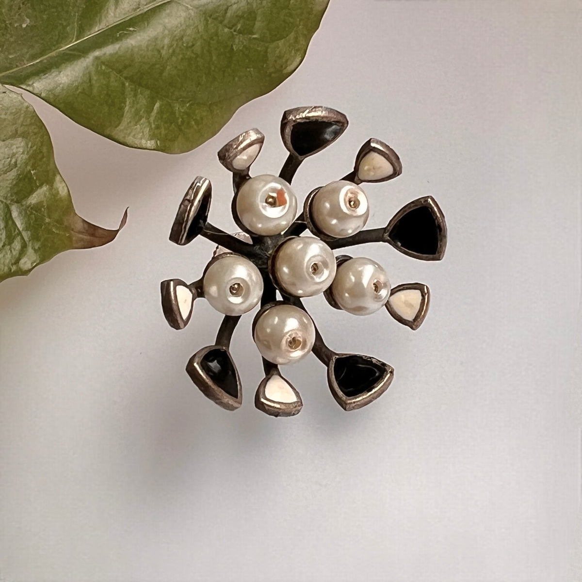 LUXE RAW AND RUSTIC VINTAGE HAND PAINTED EARRING ER609