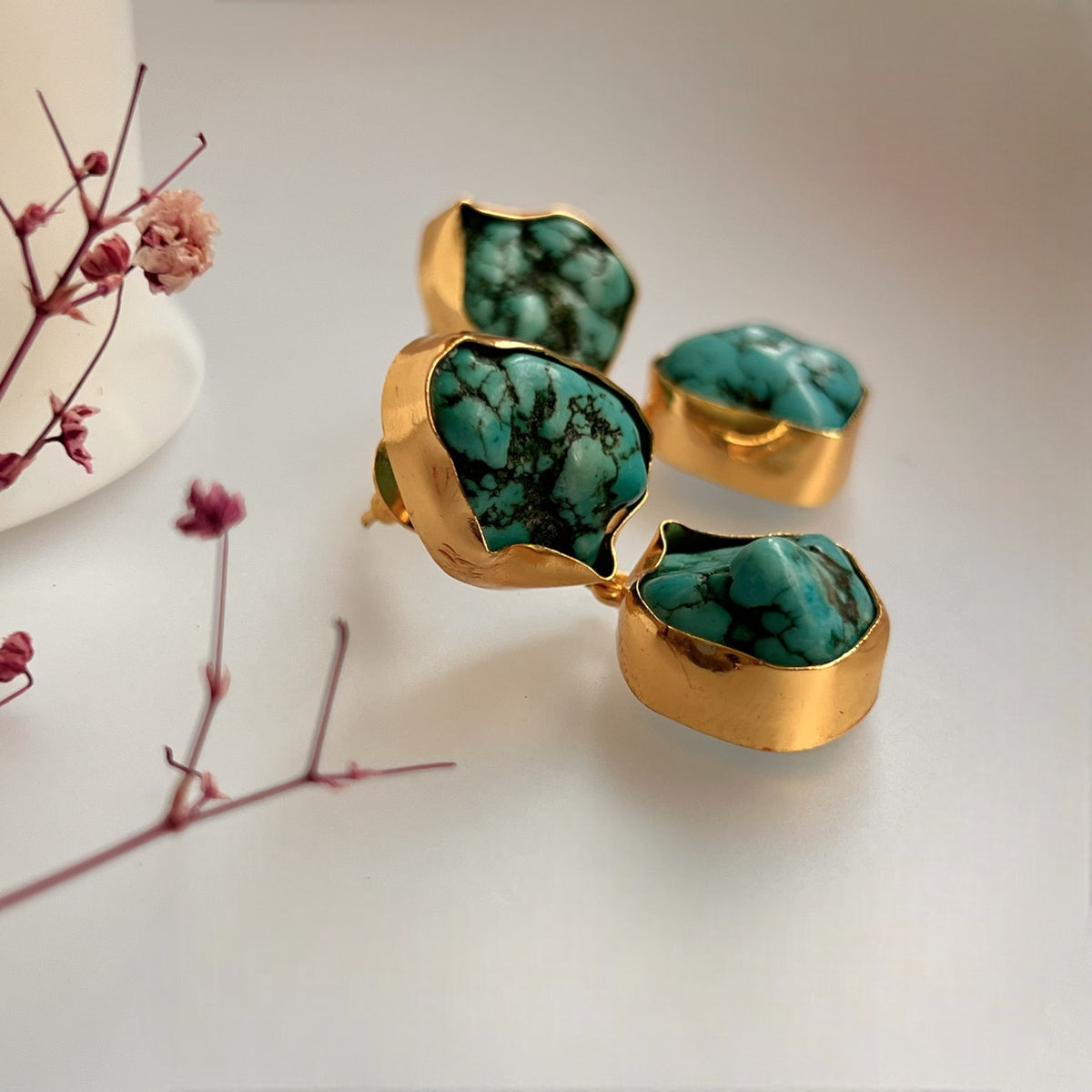 LUMINOVA GOLD TONED 18KT GP PLATING  DANGLER EARRING ER626