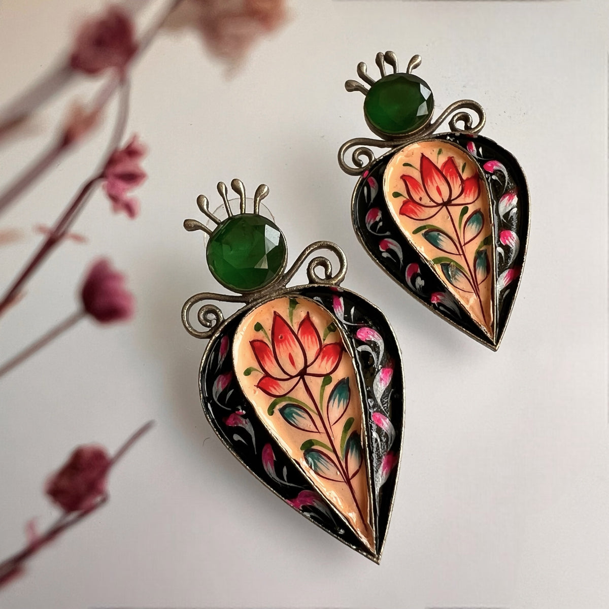 RAYNA RAW AND RUSTIC HANDMADE SILVER LOOK ALIKE STUD ER611