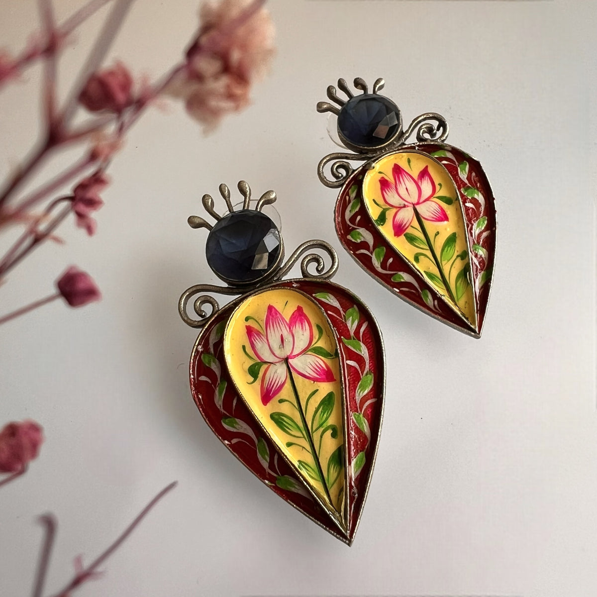 RAYNA RAW AND RUSTIC HANDMADE SILVER LOOK ALIKE STUD ER611