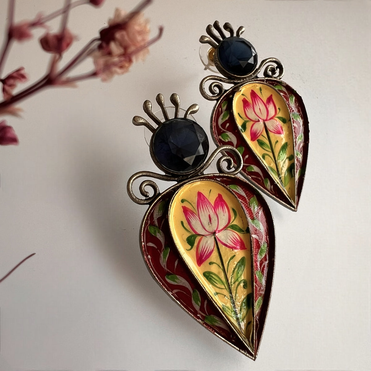 RAYNA RAW AND RUSTIC HANDMADE SILVER LOOK ALIKE STUD ER611