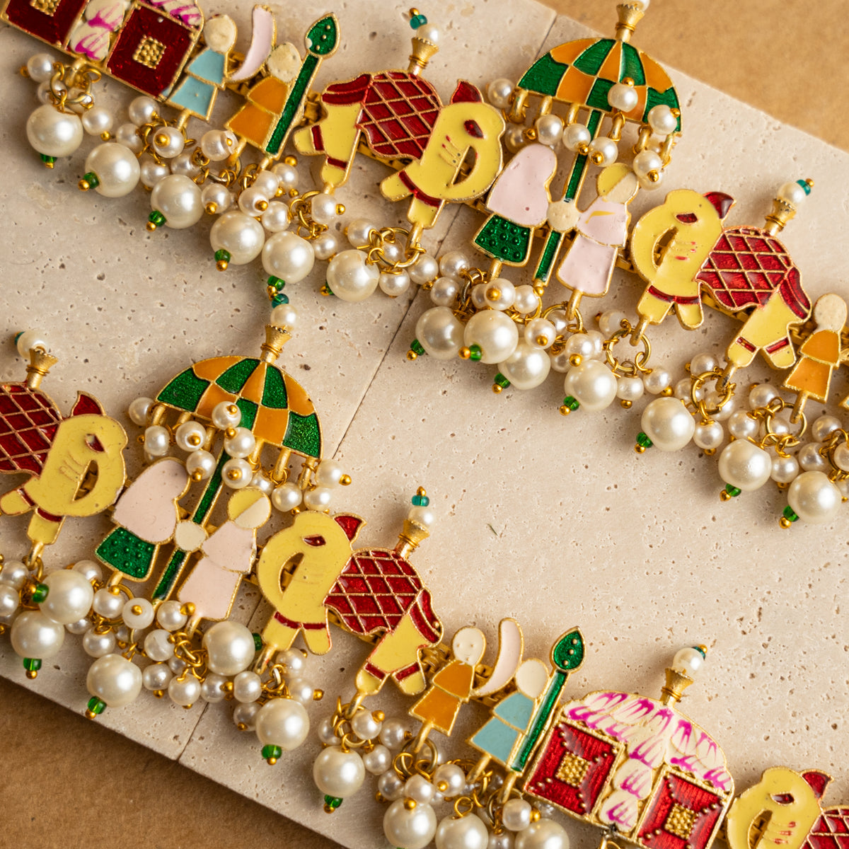 RINDIYA GOLD TONED SEMI HANDMADE ANKLETS AK01