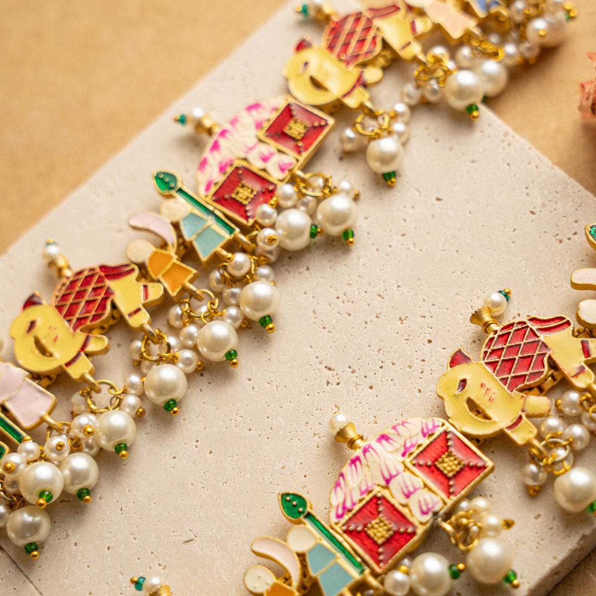 RINDIYA GOLD TONED SEMI HANDMADE ANKLETS AK01