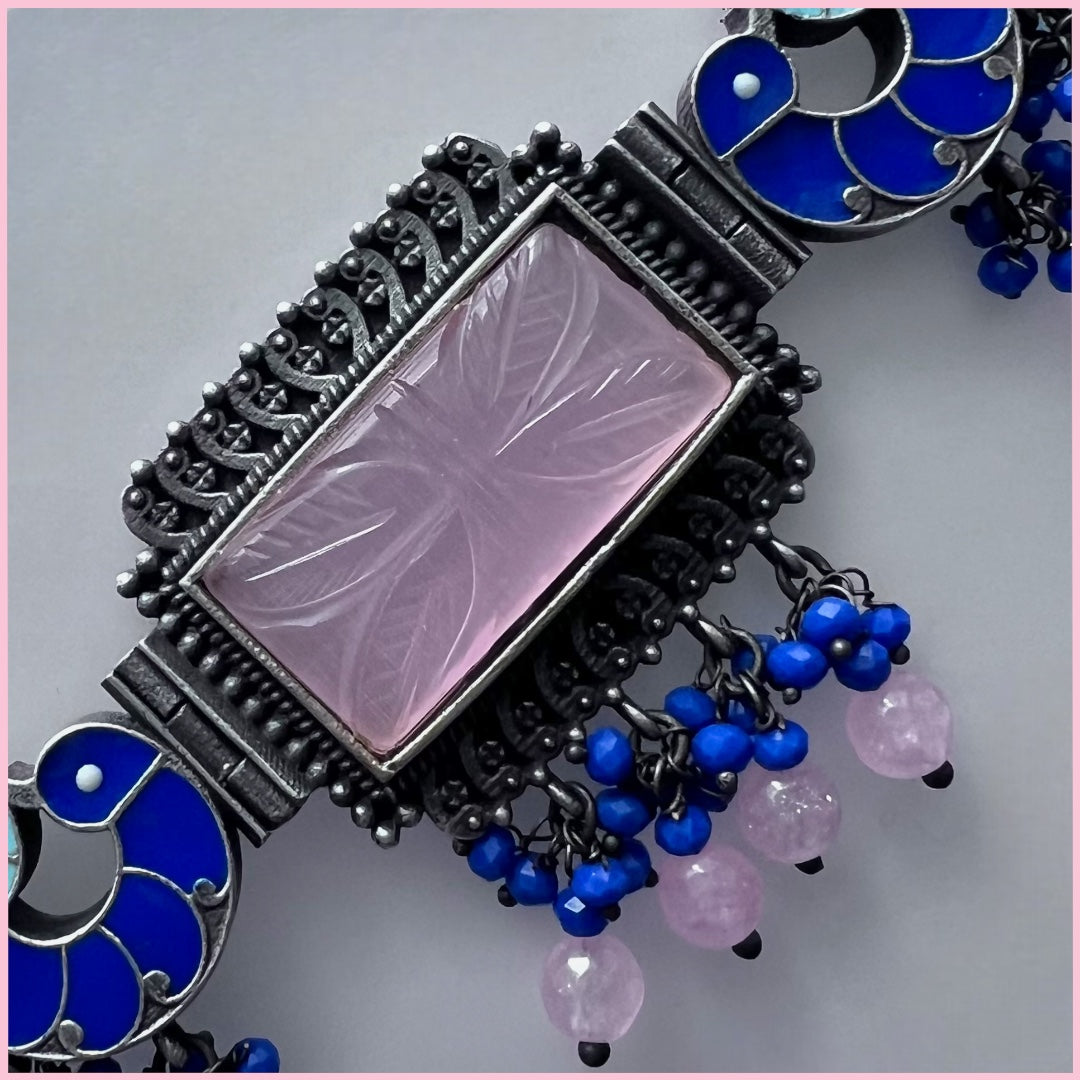 GYPSY CARVING STONE RAW AND RUSTIC HANDMADE CHOKER SET CH92