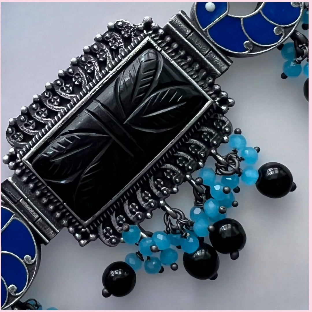 GYPSY CARVING STONE RAW AND RUSTIC HANDMADE CHOKER SET CH92