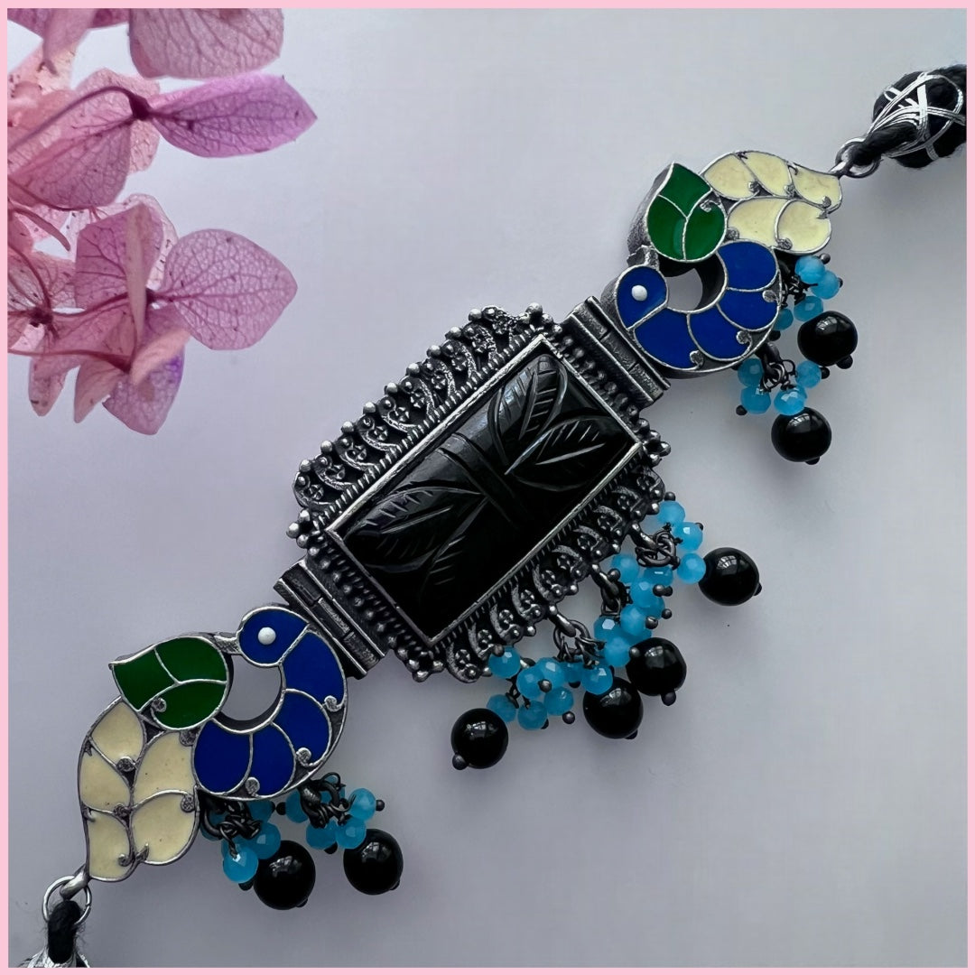 GYPSY CARVING STONE RAW AND RUSTIC HANDMADE CHOKER SET CH92