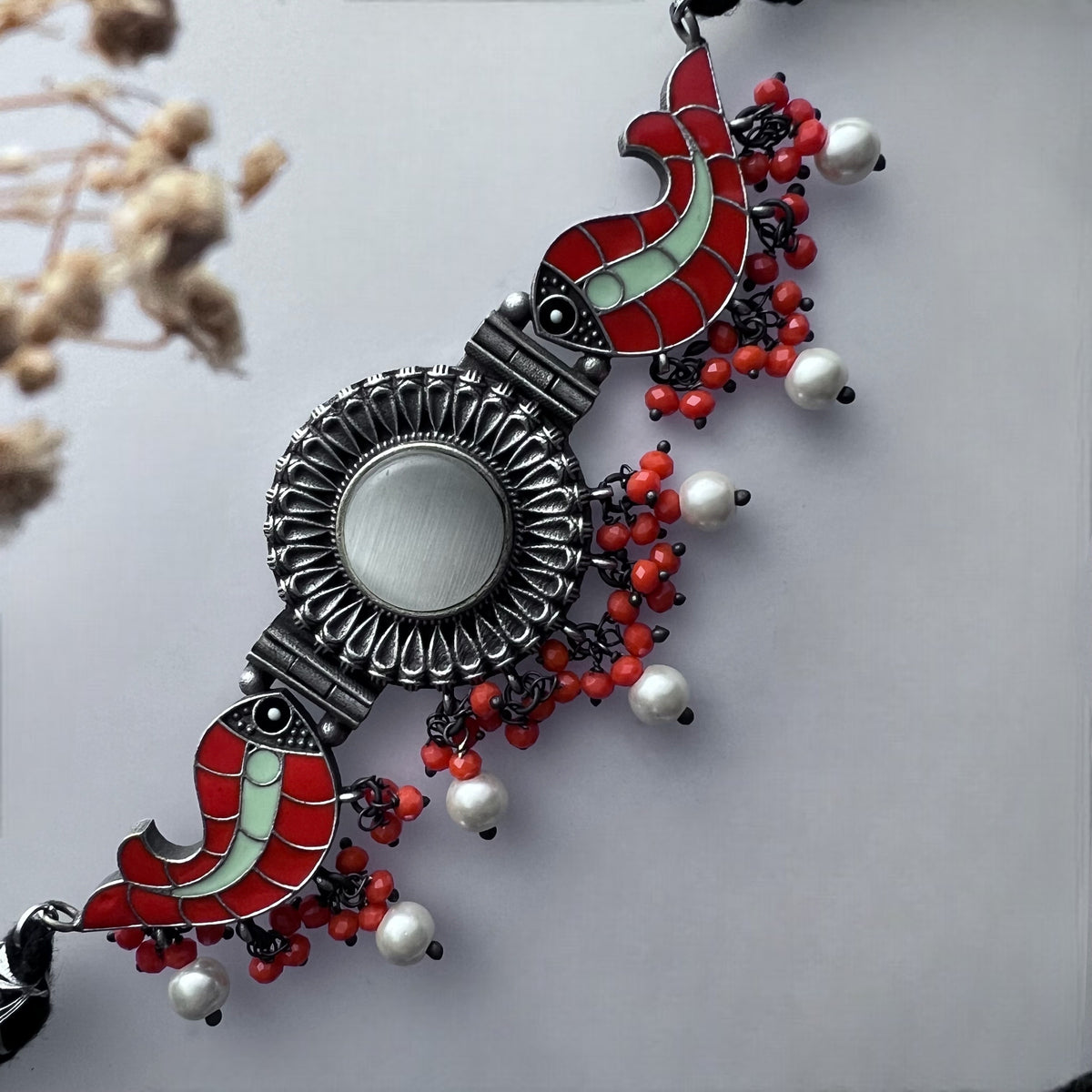 KADHIRSHA MONALISA STONE RAW AND RUSTIC HANDMADE CHOKER SET CH93