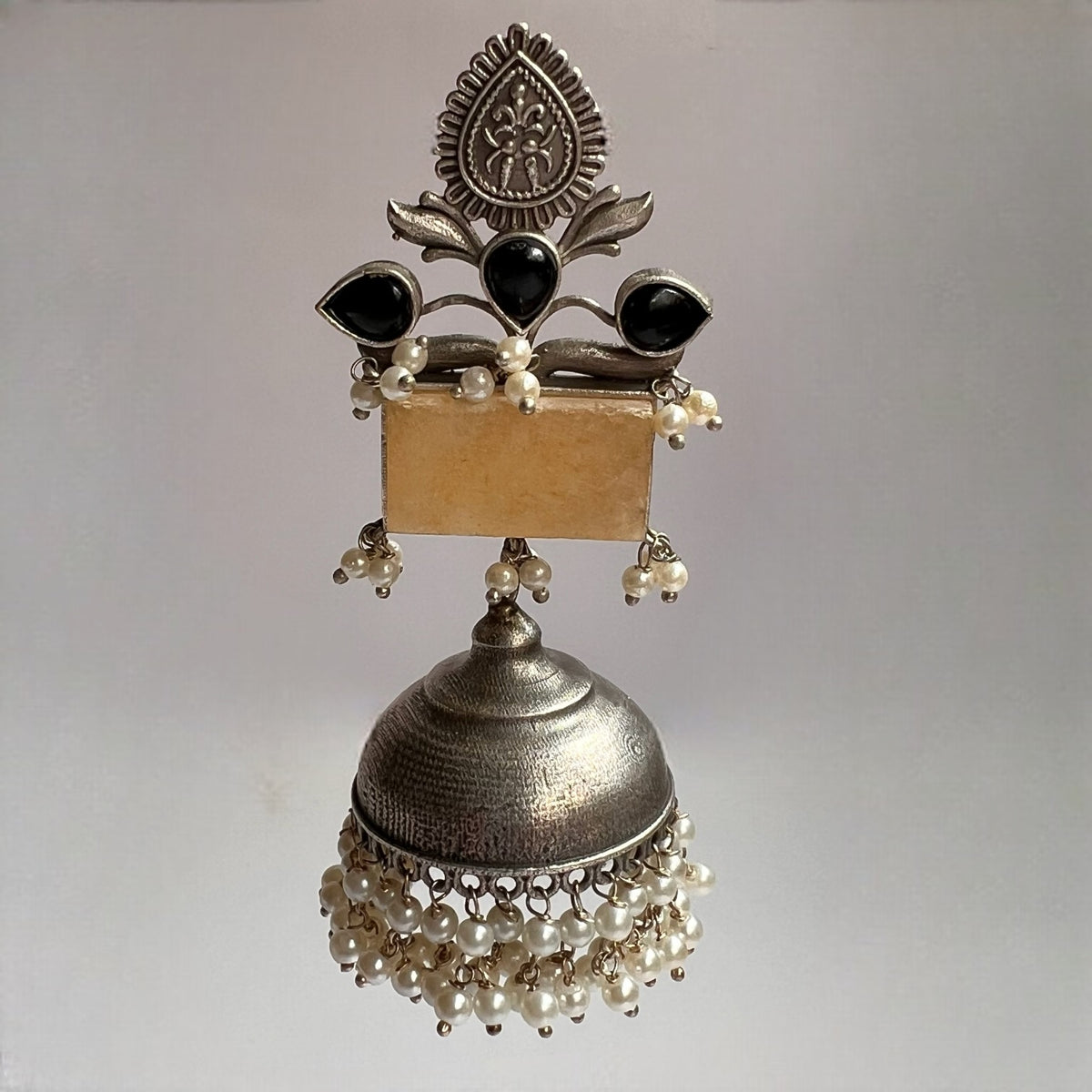 JONIDA  HANDMADE PREMIUM RAW STONES EARRINGS/JHUMKAS ER261