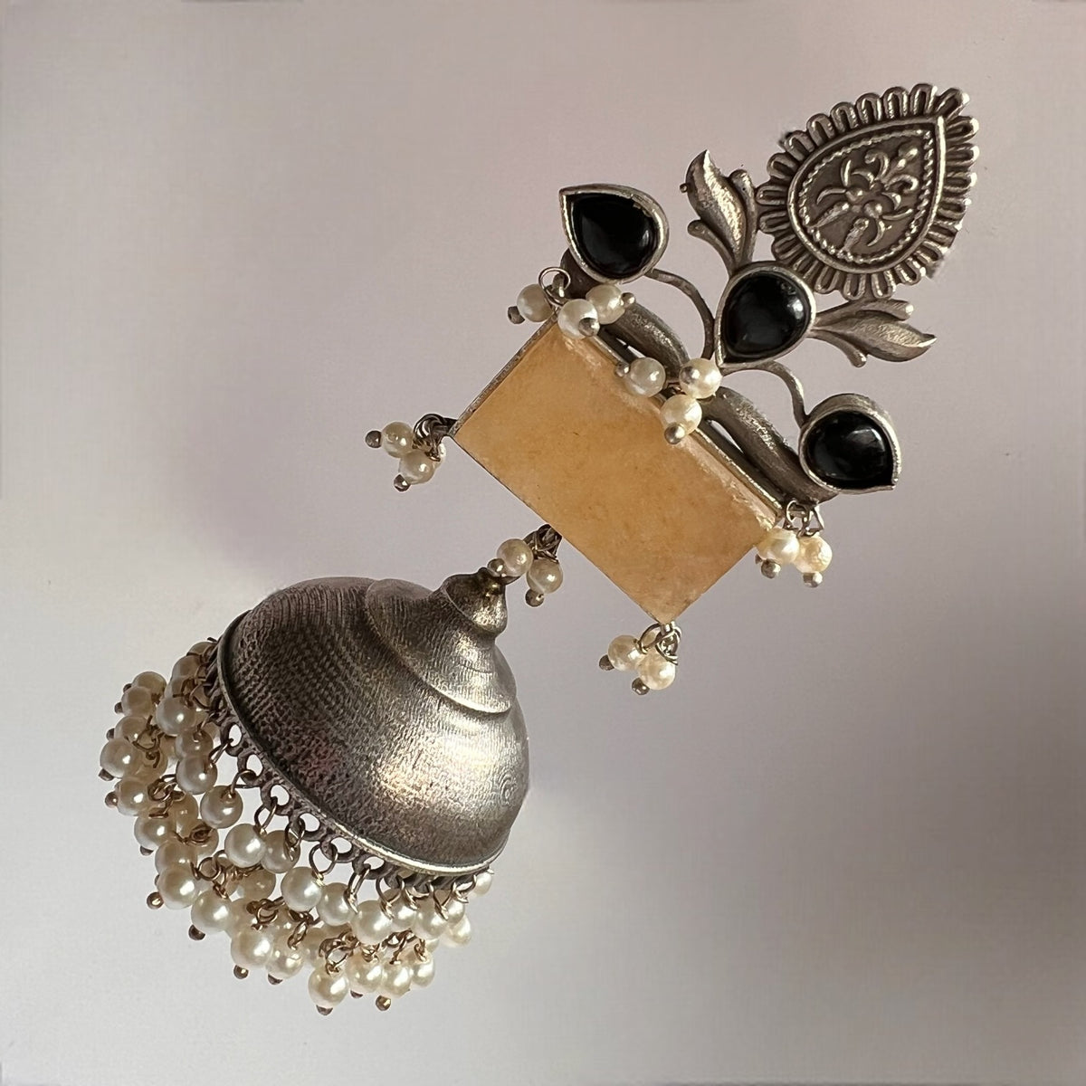 JONIDA  HANDMADE PREMIUM RAW STONES EARRINGS/JHUMKAS ER261