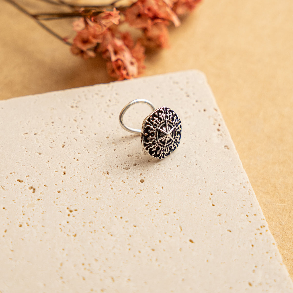 VIOLET PIERCED NOSE STUDS NS76