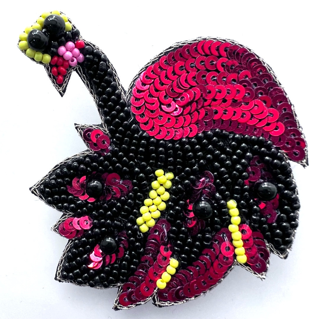 AUTRUCHE FABRIC BEADS AND CHUMKEYS HANDMADE EARRING ER509