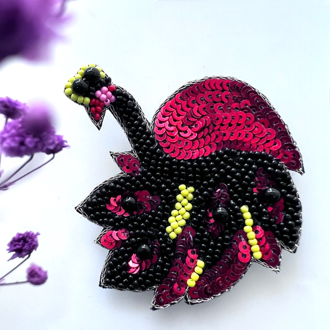 AUTRUCHE FABRIC BEADS AND CHUMKEYS HANDMADE EARRING ER509