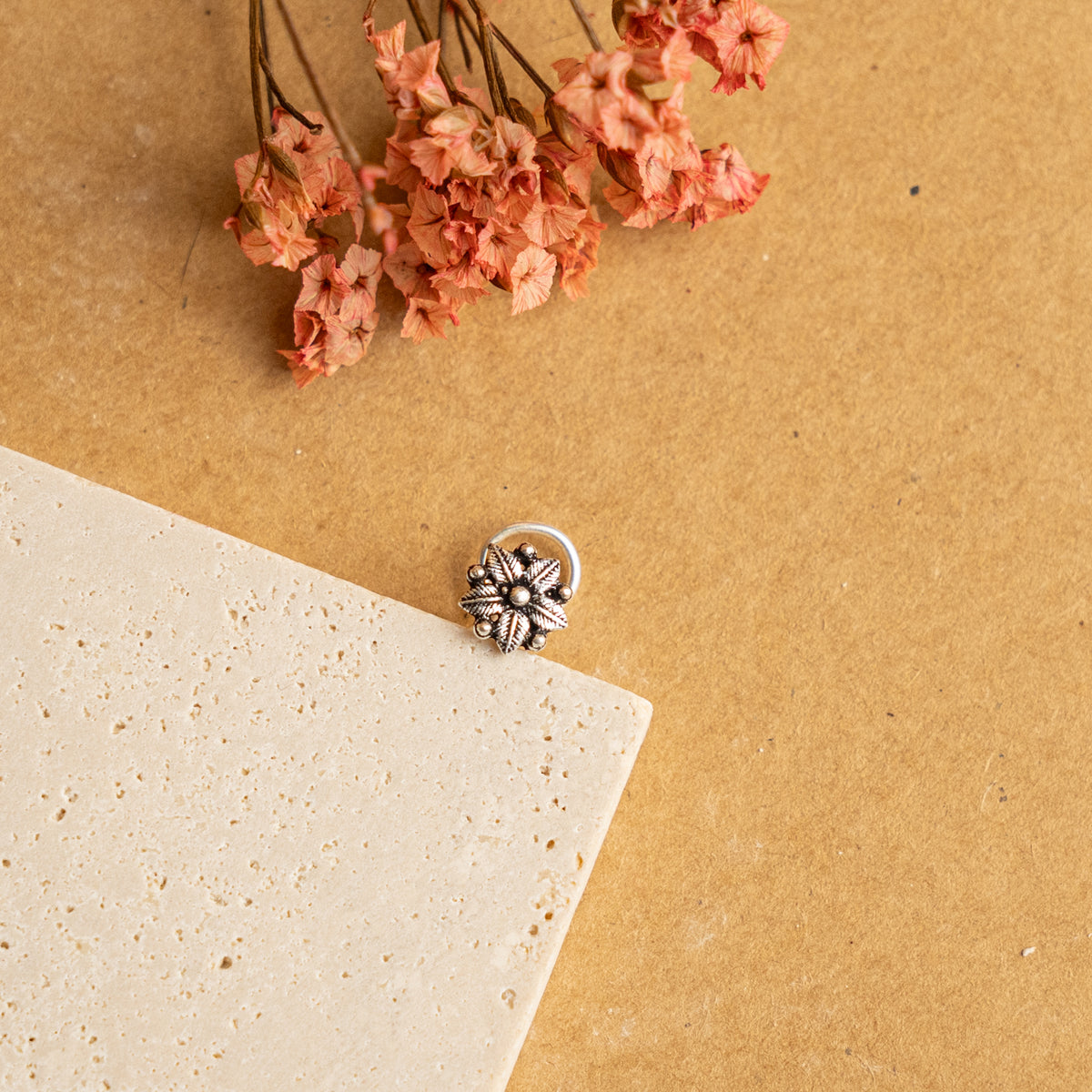 OLIVE PIERCED NOSE STUDS NS56