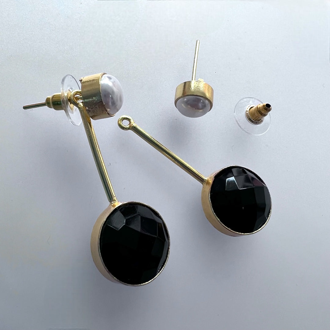 2 IN 1 CONVERTIBLE SEMI HANDMADE MONOLISA WITH PEARL EARRINGS ER219