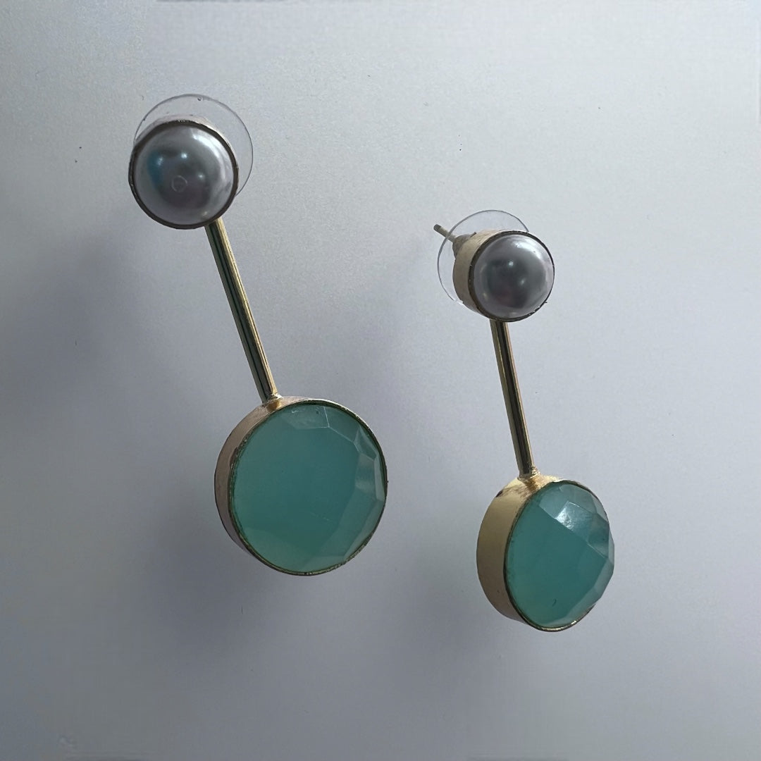 2 IN 1 CONVERTIBLE SEMI HANDMADE MONOLISA WITH PEARL EARRINGS ER219