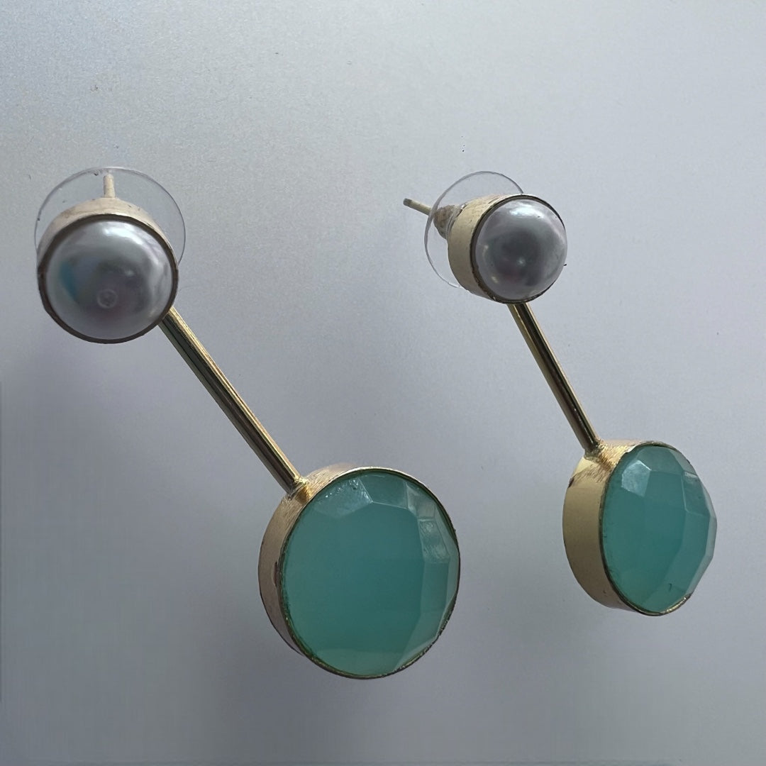 2 IN 1 CONVERTIBLE SEMI HANDMADE MONOLISA WITH PEARL EARRINGS ER219