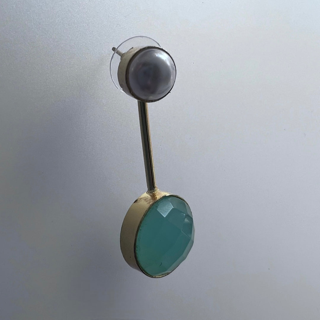 2 IN 1 CONVERTIBLE SEMI HANDMADE MONOLISA WITH PEARL EARRINGS ER219