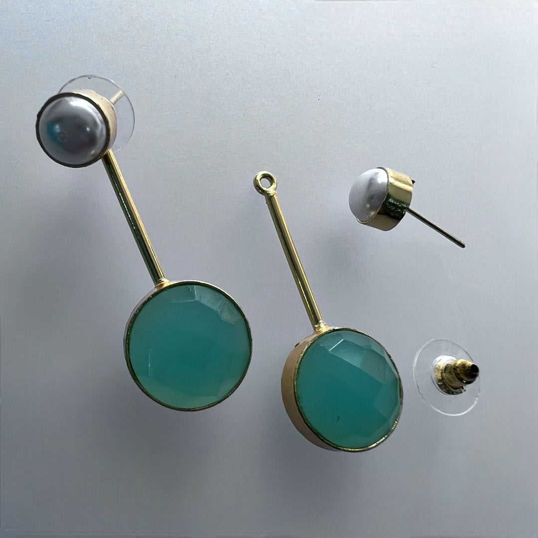 2 IN 1 CONVERTIBLE SEMI HANDMADE MONOLISA WITH PEARL EARRINGS ER219