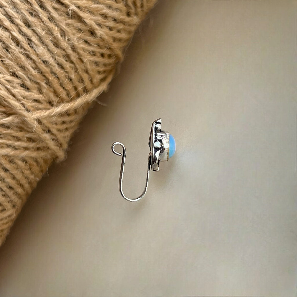 SHINCHA OPAL SEMI PRECIOUS CLIP ON NOSE STUDS NS21