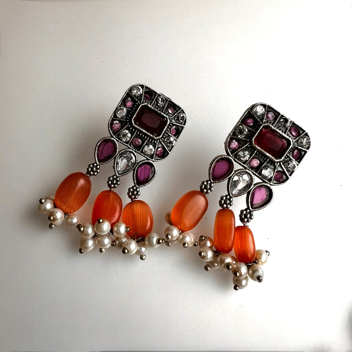 VINA BIJOUX PREMIUM AND EXCLUSIVE RAW AND RUSTIC SEMI HANDMADE CHOKER WITH EARRINGS CH100