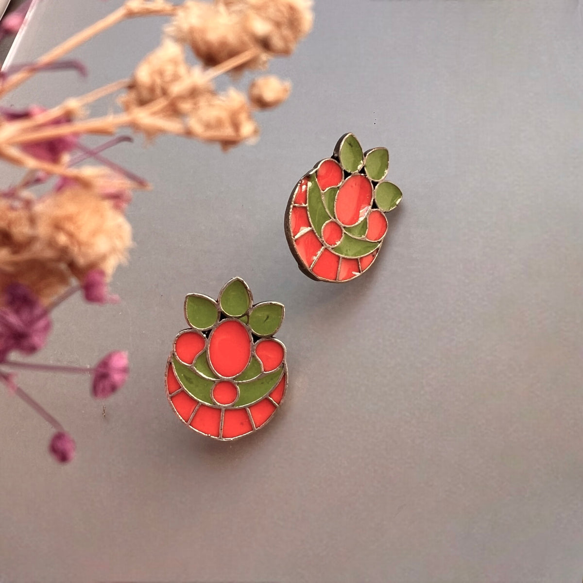 MINI SILVER LOOK ALIKE AND RUSTIC FINISH CHOKER WITH EARRINGS CH492