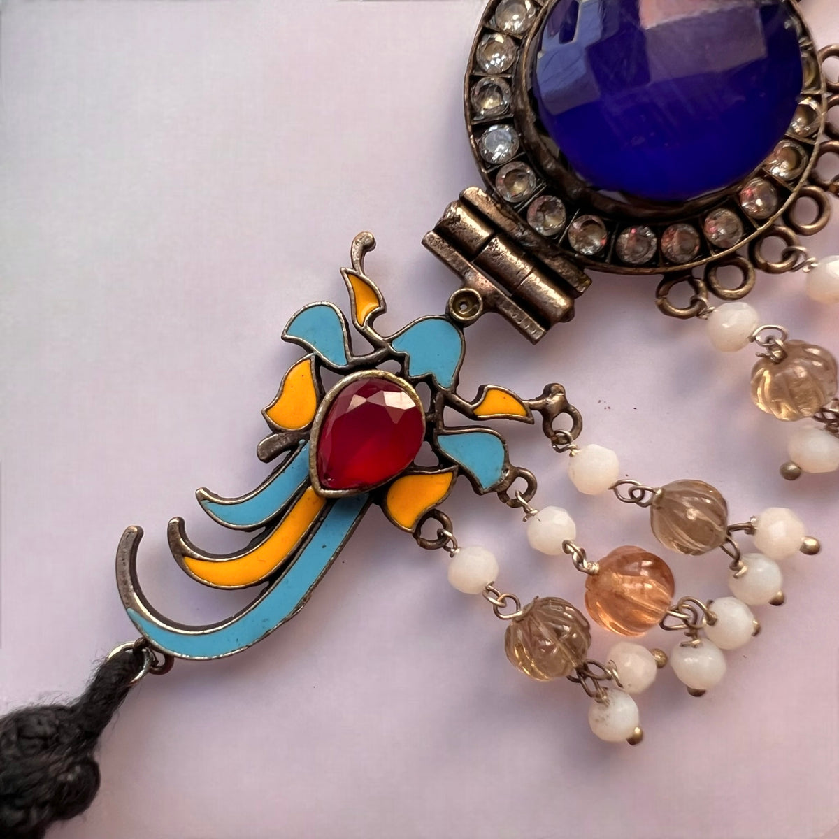 MIRA FAUX SILVER SEMI HANDMADE RUSTIC FINISH CHOKER CH490