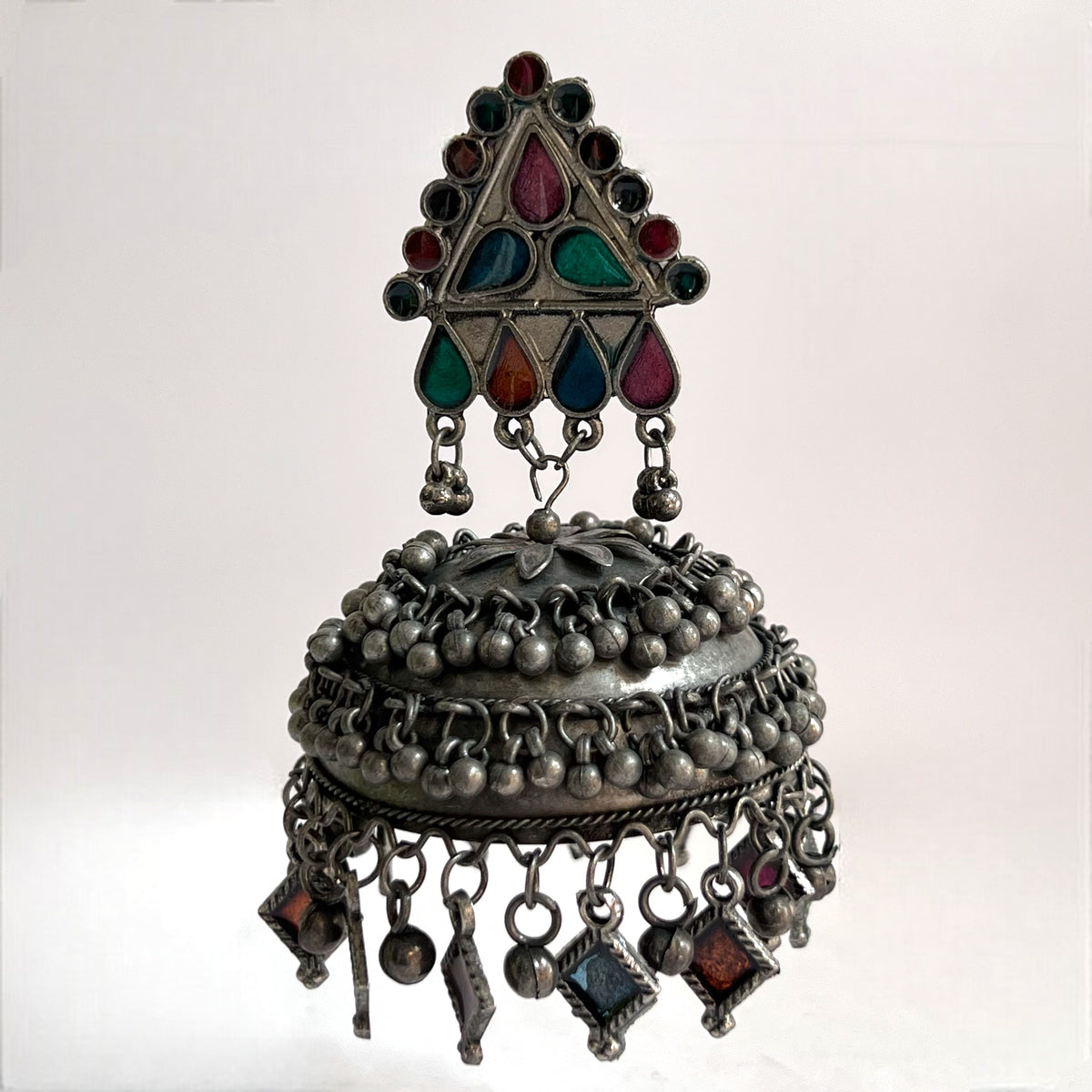 NADIA AFGHANI MEENA RAW AND RUSTIC AND VINTAGE JUMBO JHUMKAS AF01