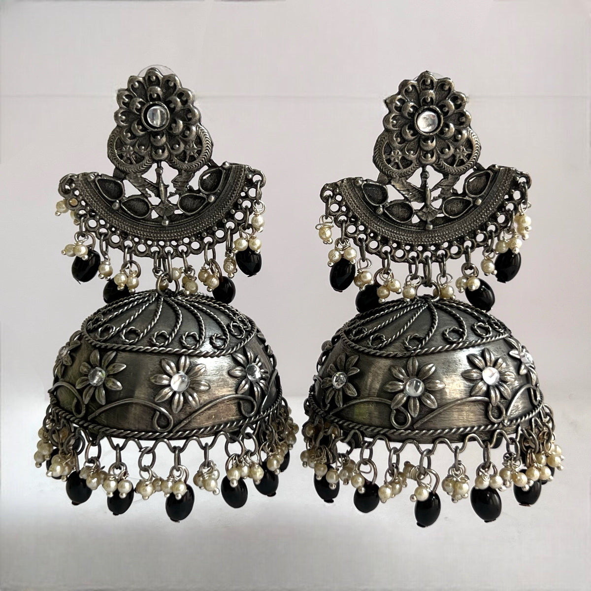 PARISA AFGHANI RAW AND RUSTIC AND VINTAGE JUMBO JHUMKAS AF03