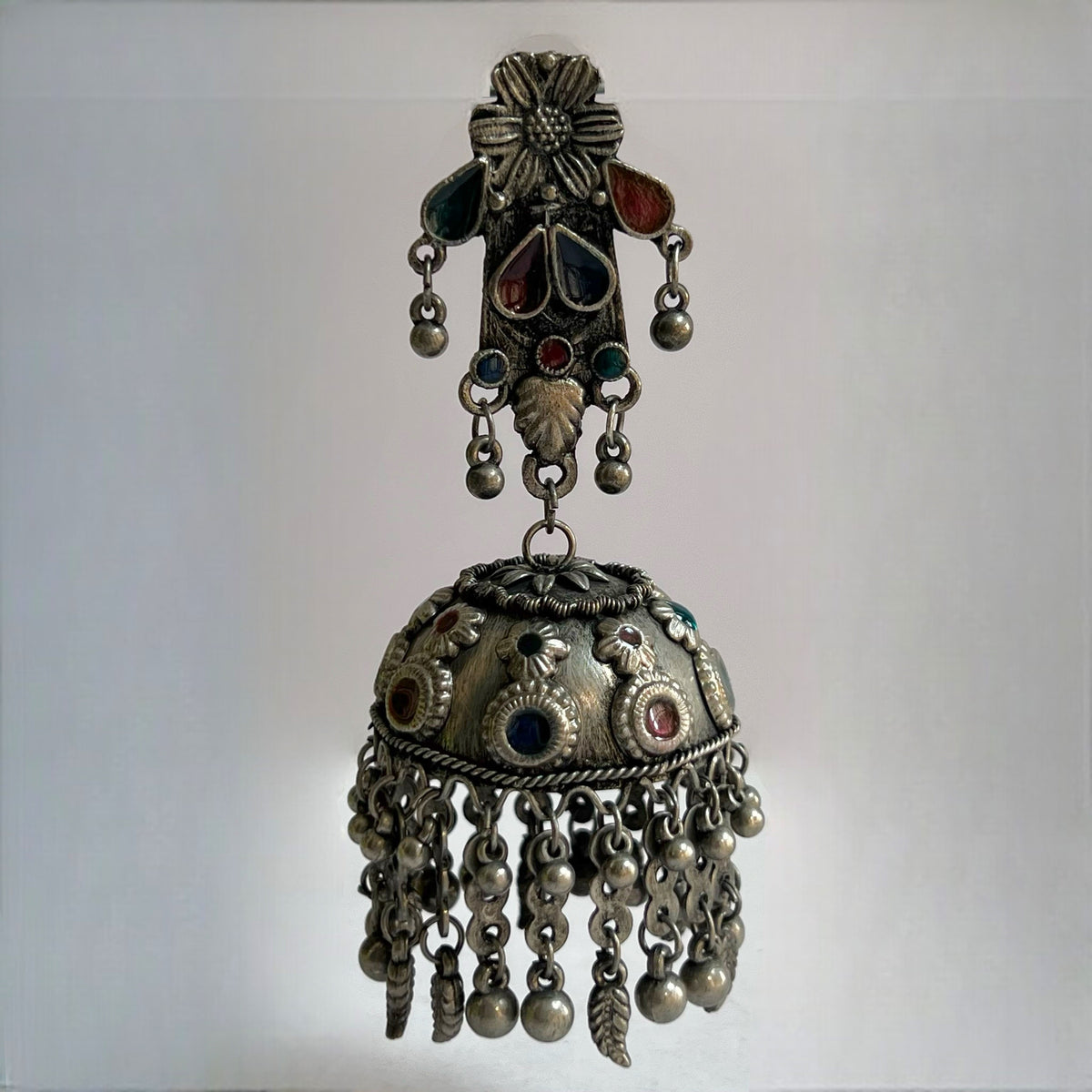 MALIHA AFGHANI MEENA RAW AND RUSTIC AND VINTAGE  JUMBO JHUMKAS AF07